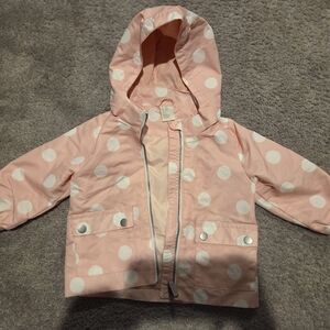 Pink Polka Dot Hooded Jacket